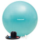 Tunturi anti burst fitness bal met pomp - yoga bal 65 cm - pilates bal - zwangerschapsbal – 220 kg gebruikersgewicht - incl trainingsapp – turquoise