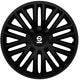 wieldoppen Bergamo 16 inch ABS zwart 4 stuks