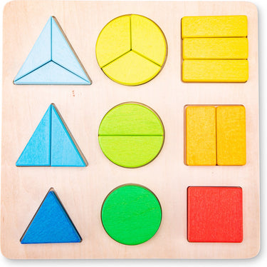 New classic toys ® houten geometrische vormenpuzzel - educatieve puzzel - speelgoed