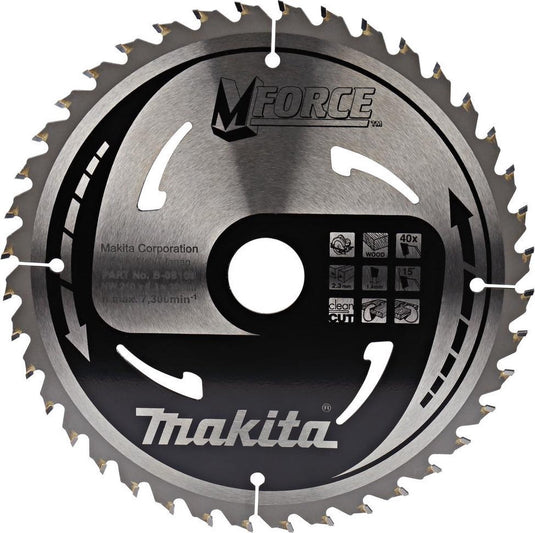 Makita cirkelzaagblad voor hout | mforce | ø 210mm asgat 30mm 40t - b-08109