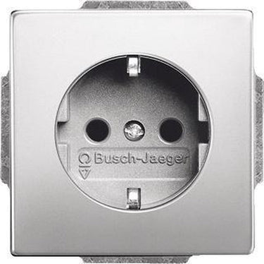 Busch-jaeger abb pure roestvrij staal wandstopcontact (wcd schakelmateriaal) - 2cka002011a3850 - e2k4t