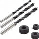 Wolfcraft - houtborenset met dieptestop voor deuvels - deuvelboren ø 6, 8, 10 mm - 2730000