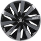 wieldoppen Lazio 16 inch ABS zwart grijs set van 4