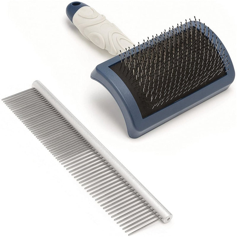 Load image into Gallery viewer, Mikki doodle grooming kit met kam en slickerborstel
