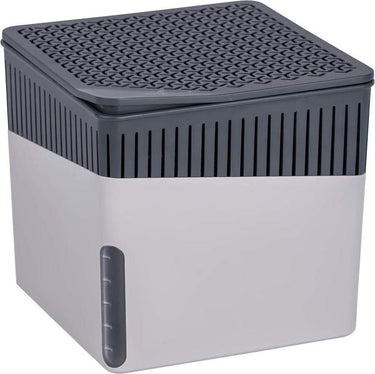 Wenko luchtontvochtiger 1,6 liter 16,5x15,7cm grijs kunstof - inclusief 1 vochtvreterblok - vochtvreter zonder electra - voor woonruimtes, campers, caravans