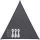 Abbey camp schaduwdoek - pes - 3.6x3.6x3.6m- grijs - zonnedoek - rvs ringen - sunshade