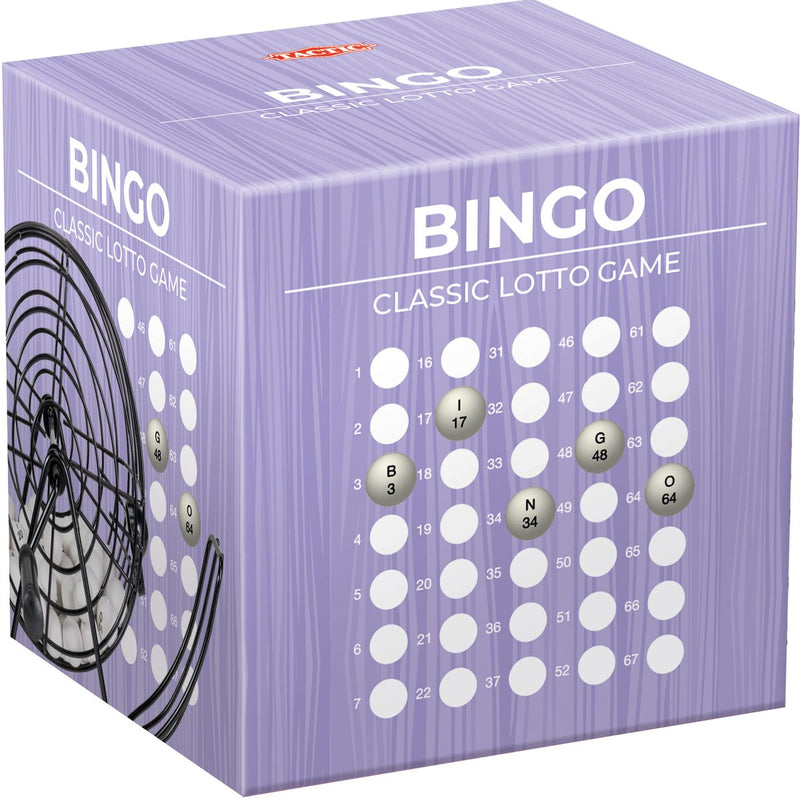 Load image into Gallery viewer, Tactic bingo – bordspel – classic games - inclusief 75 balletjes en 18 bingokaarten – stevige metalen bingomolen – bingooooo!
