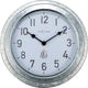 Nextime poppy – buitenwandklok – 22 cm – metaal – gegalvaniseerd zilver – weerbestendig