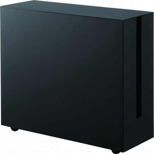 Yamazaki kabelbox met wielen - tower - zwart