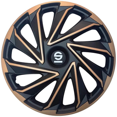 Sparco wieldoppen varese 16 inch zwart goud set van 4