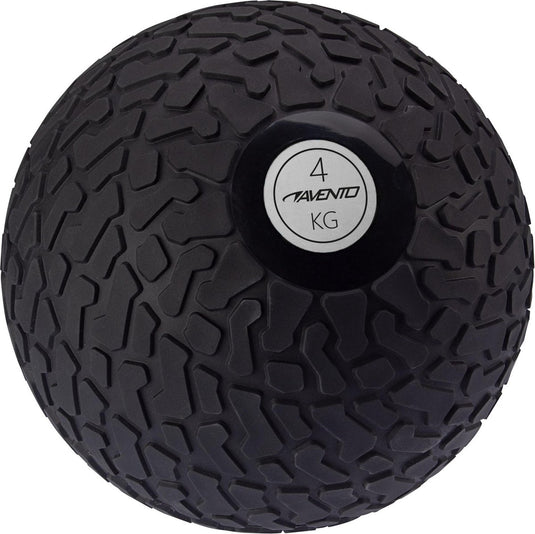Avento slam bal - met profiel - 4 kg - zwart zilvergrijs