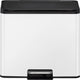 Eko - essential 2 recycler pedaalemmer 15+15 liter - steel polypropylene - wit - prullenbak