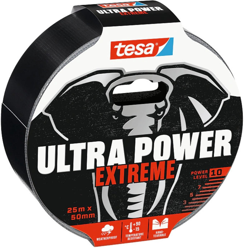 Load image into Gallery viewer, Tesa ultra power extreme - reparatietape - 10m x 50mm - zwart - uv- en weerbestendig
