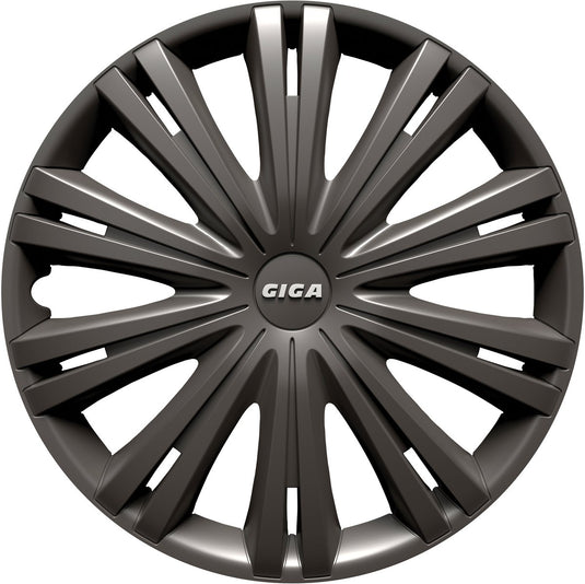 Carpoint wieldoppenset gigadark 16 inch antraciet 4 stuks