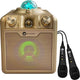 N-gear disco star 710 gold - bluetooth speaker - karaoke set - party box met sterrenprojector 2 microfoons
