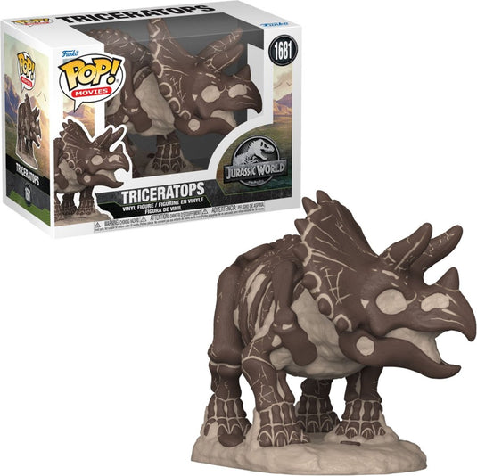 Funko jurassic park jurassic world - triceratops vinylfiguur 1681 pop! meerkleurig pvc -