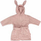 Jollein - baby badjas badstof 3-4 jaar - badjas kinderen met capuchon - wild rose