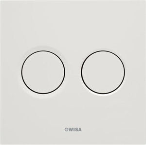 Wisa luga bedieningsplaat kunststof pneumatisch 16x16cm met dualflush voor xs wc element wit