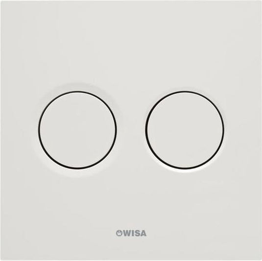 Wisa luga bedieningsplaat kunststof pneumatisch 16x16cm met dualflush voor xs wc element wit