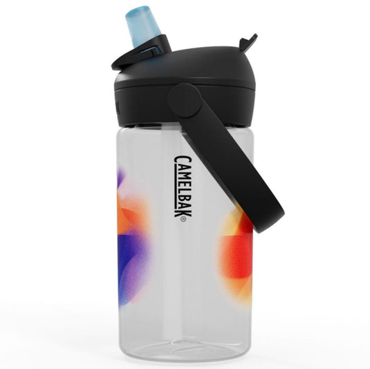 Camelbak thrive flip straw drinkfles kids - 400 ml - met rietje - waterfles - transparant (golden hour)