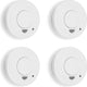 Smartwares 10.100.41 - rookmelder 4st 85db - 1 jaar batterij, 10 jaar sensor - tuv gecertificeerd - brandmelder