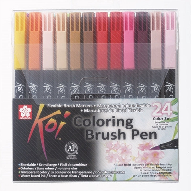 Load image into Gallery viewer, Sakura koi coloring brush pen set | 24 kleuren
