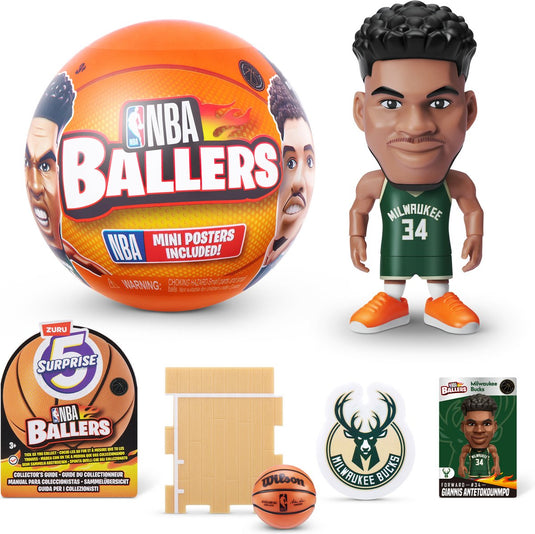 5 surprise nba ballers van zuru - 1 surprise bal - met mini poster