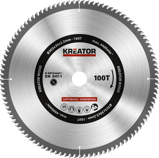 Kreator krt020432 zaagblad hout - 315mm60t