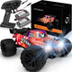 Overmax x-strike bestuurbare auto - 30 km h - 2 accu’s - 4x4 - 1:16 - bereik 100m - led’s - versterkte constructie - offroad monstertruck - rc auto volwassenen kinderen - afstandsbestuurbare auto voor buiten - monster truck