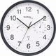 Technoline wt 8945 - wandklok - analoog - rond - kunststof raam - radiogestuurde tijdsaanduiding - binnentemperatuur - binnenvochtigheid - zwart