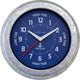 Nextime tide – wandklok met getijden – 22 cm – metaal – gegalvaniseerd zilver blauw