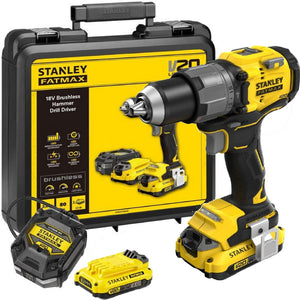 Stanley fatmax v20 brushless schroefklopboormachine in koffer 2x2.0ah sfmcd726d2k-qw