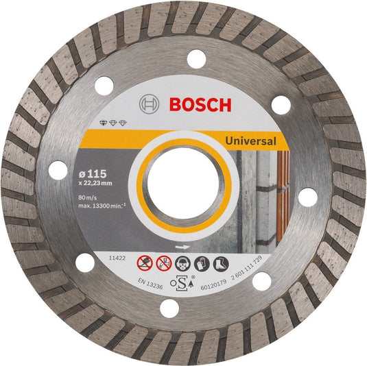 Bosch - diamantdoorslijpschijf standard for universal turbo 115 x 22,23 x 2 x 10 mm