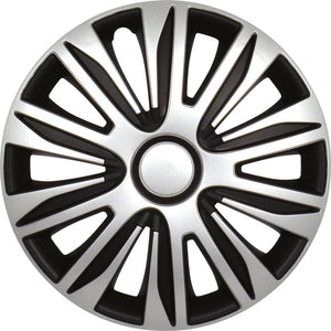 Carpoint wieldoppen nardo 16 inch abs zilver zwart set van 4