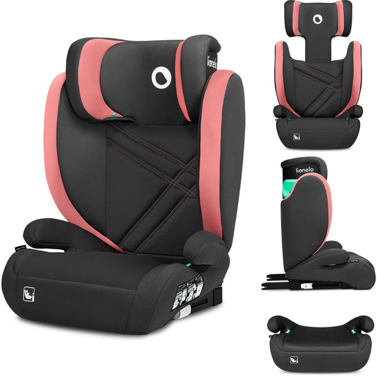 Lionelo hugo i-size – autostoel – 100-150 cm – isofix gordel – verstelbare hoofdsteun – geavanceerde zijbescherming – memory foam – wasbare bekleding – groeit mee – comfortabele zitting – i-size norm r129