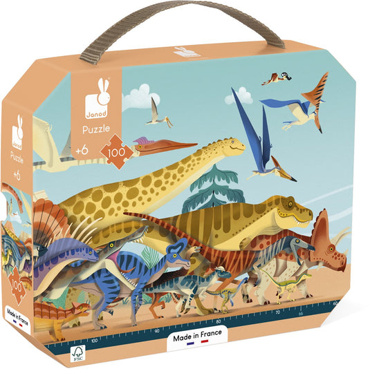 Janod - dino - panorama - dino puzzel 100 stukjes