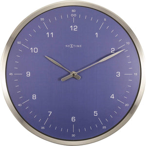 Nextime 60 minutes – wandklok – 33 cm – metaal – blauw