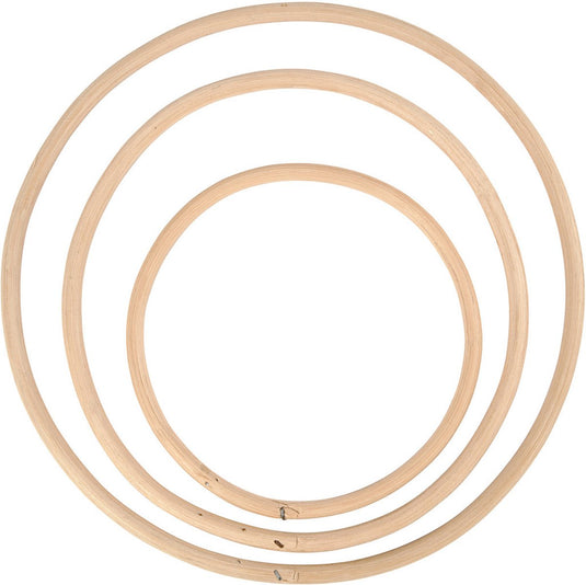 Creativ company bamboe ringen 15,3-25,5 cm naturel 3 stuks