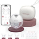 Momcozy m5 smart – handsfree borstkolf – 1 stuk – elektrisch – stil compact – met borstschild inserts - wit grijs