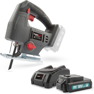 Powerplus powebjss1 decoupeerzaag - 18v - incl. battery 18v 1.5ah and charger - 1acc.