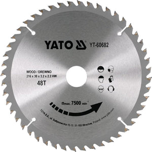 Yato cirkelzaagblad ø216 mm - 48t - binnendiameter - 30 mm