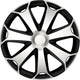 Carpoint wieldoppenset mega 15 inch zwart zilver 4 stuks