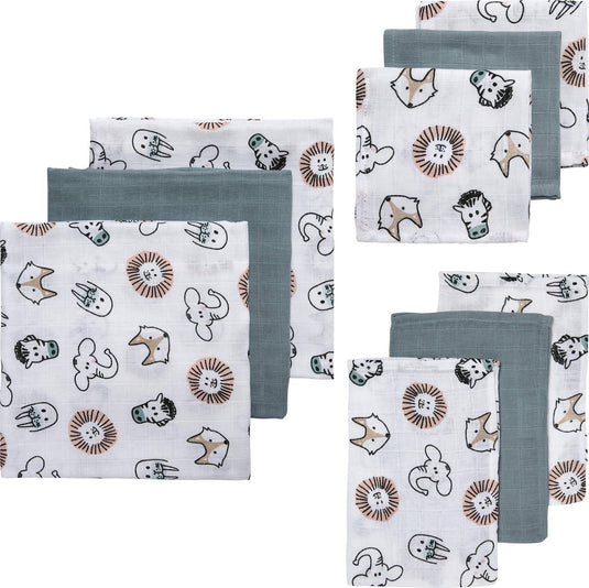 Meyco baby animal starterset - 9-pack - hydrofiel - multicolour