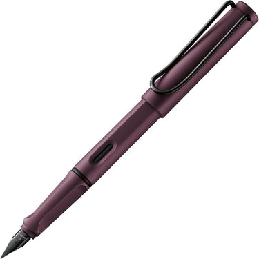 Lamy safari scarlet vulpen | ergonomische grip | gepoetste stalen penpunt f | robuuste asa-kunststof behuizing | inclusief blauwe t 10 inktpatroon | rechtshandig