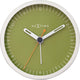 Nextime small – tafelwekker – 9 × 9 × 7.5 cm – metaal – wit groen – stil