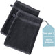 Hush. living hush living - washand 100% katoen - set van 2 - zware kwaliteit 500g m2 - stijlvol boord en ophanglus- 16x22cm - antraciet