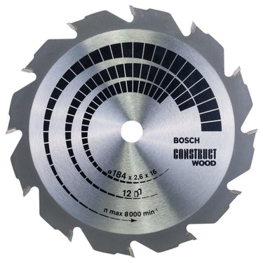 Bosch cirkzb constr. wood 184x16x2,6 12t fwf