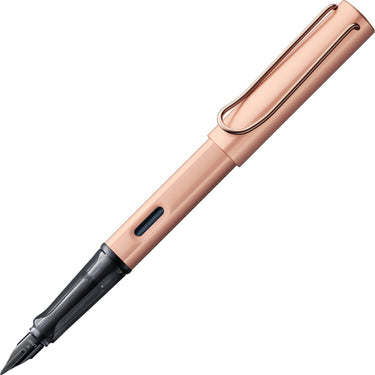 Lamy lx vulpen 076 - van lichtgewicht aluminium in de kleur roségoud - met edelmetaalafwerking en zwart glanzende pvd-stalen penpunt, incl. t10 blauwe inktpatroon en luxe geschenkverpakking