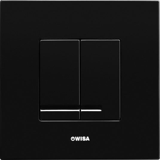Wisa xs bedieningspaneel - vierkant - 16x16x1 - dualflush - kunststof - zwart