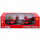Bburago 78514 f1 ferrari f1-75 sf-23 sainz leclerc 1:43 modelbouwkit auto 4 eenheden rood